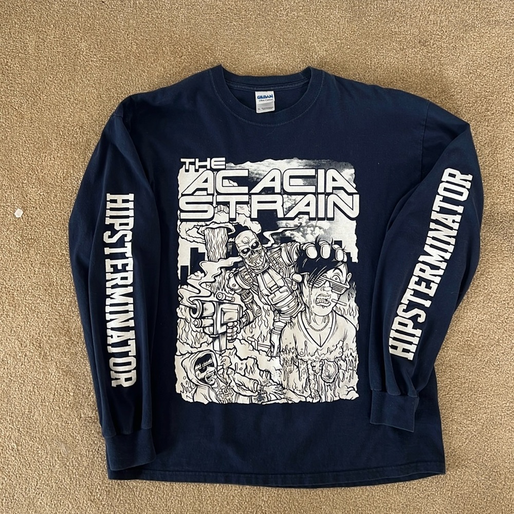 Acacia Strain Longsleeve, Navy Blue XL Hipsterminator shirt